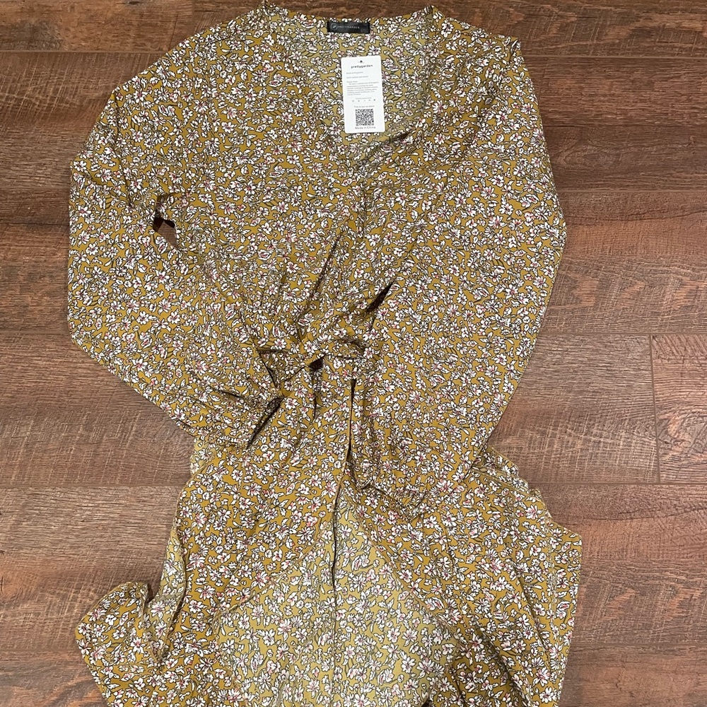 Floral wrap dress.